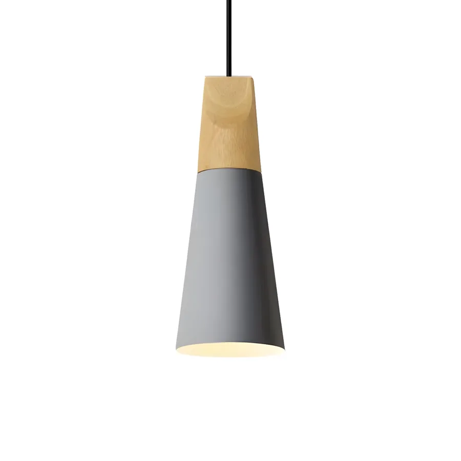 Gray 1-Light Aluminum Cone view 1