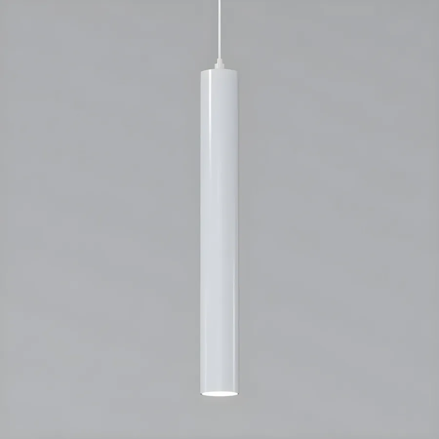 White 1-Light Iron Cylinder view 1