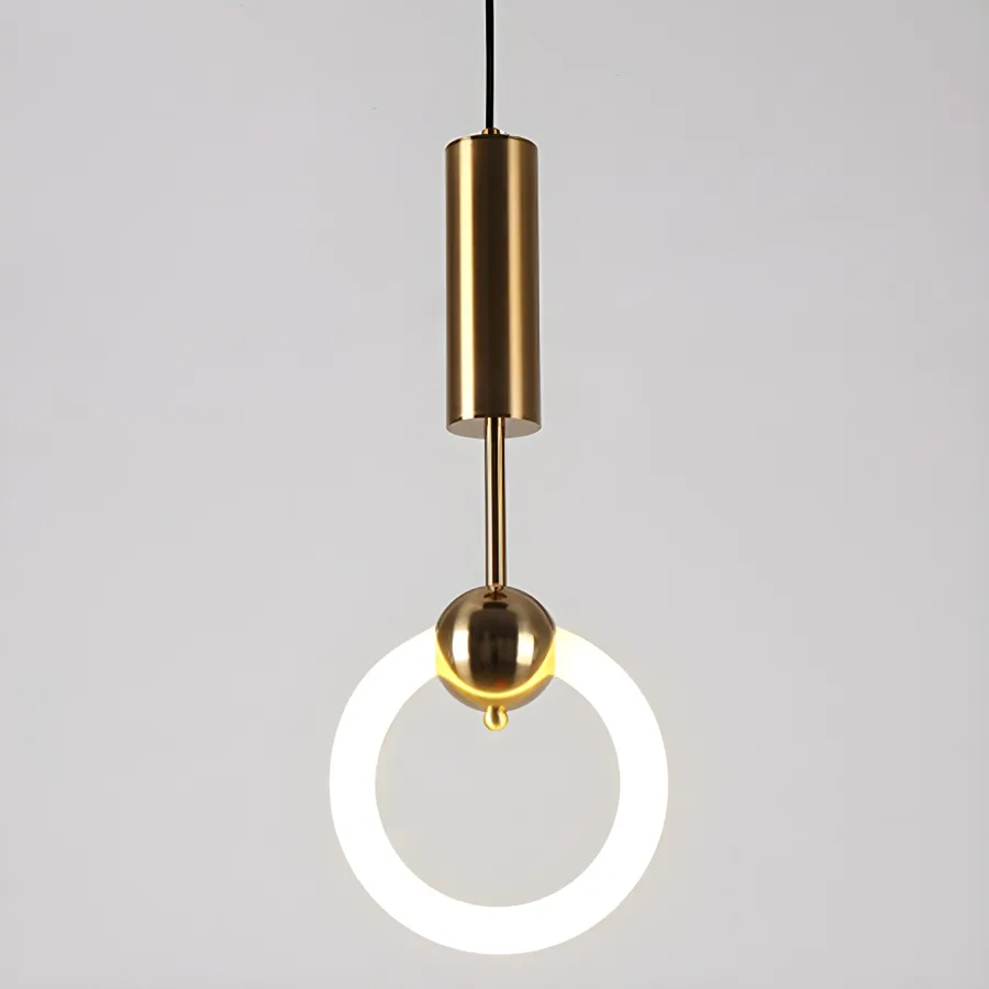Gold 1-Light Acrylic Geometric view 1