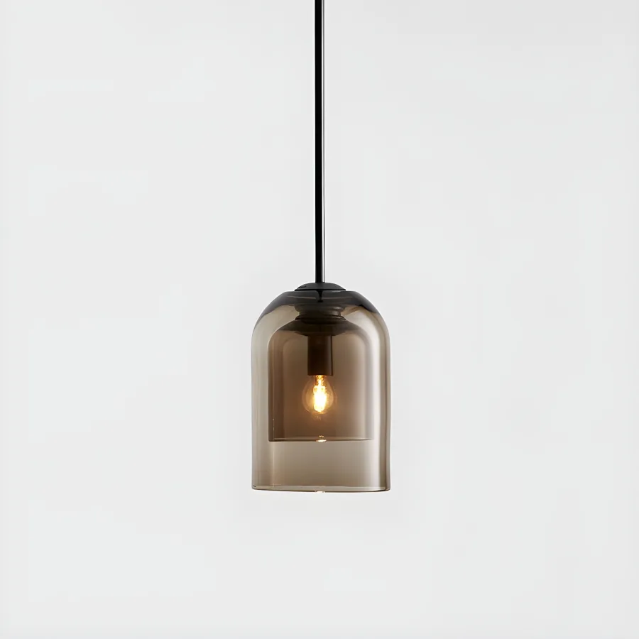 Smoke Gray 1-Light Glass Dome view 1