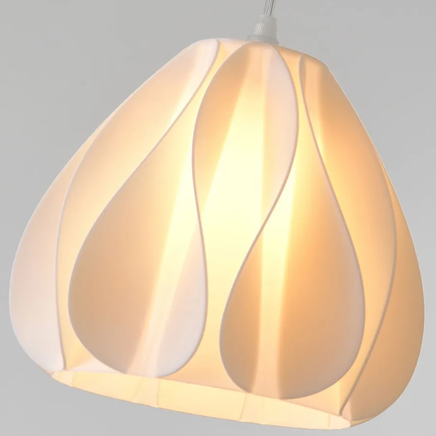 White 1-Light Plastic Novelty view 1