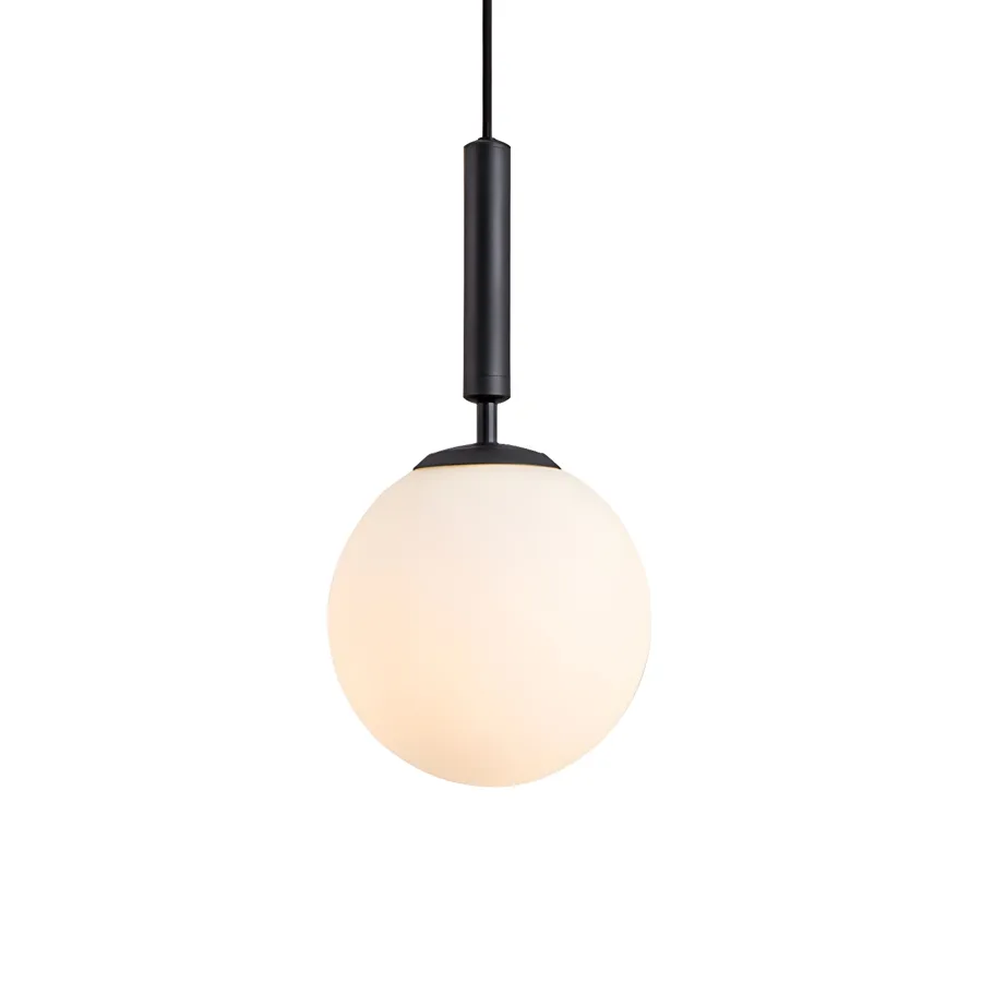 Black 1-Light Glass Globe view 3
