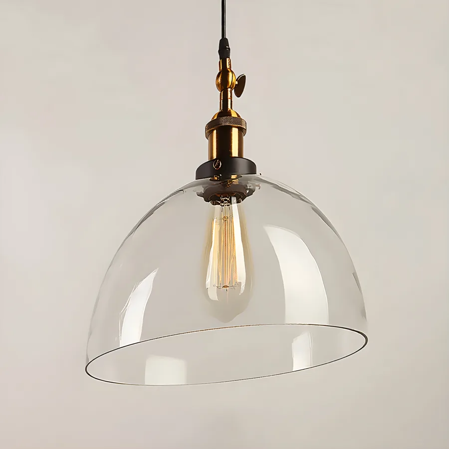 Clear 1-Light Glass Cone view 3