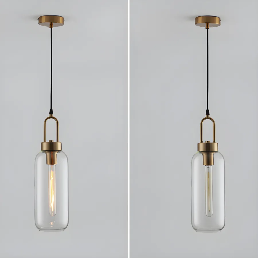 Clear 1-Light Glass Canister view 1
