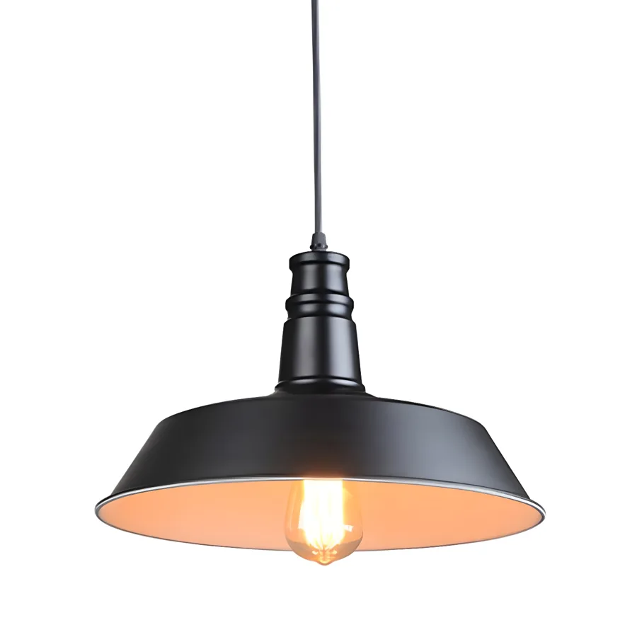 Black 1-Light Iron Domed Lid view 2