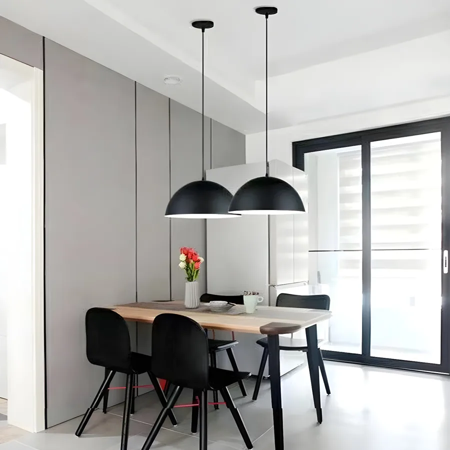 Black 1-Light Aluminum Bowl view 1