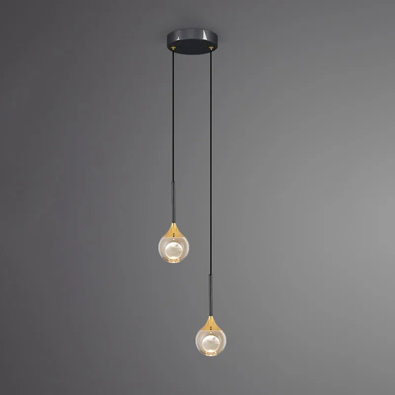 Black 1-Light Crystal Globe view 1