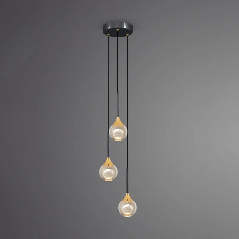 Black 1-Light Crystal Globe view 2