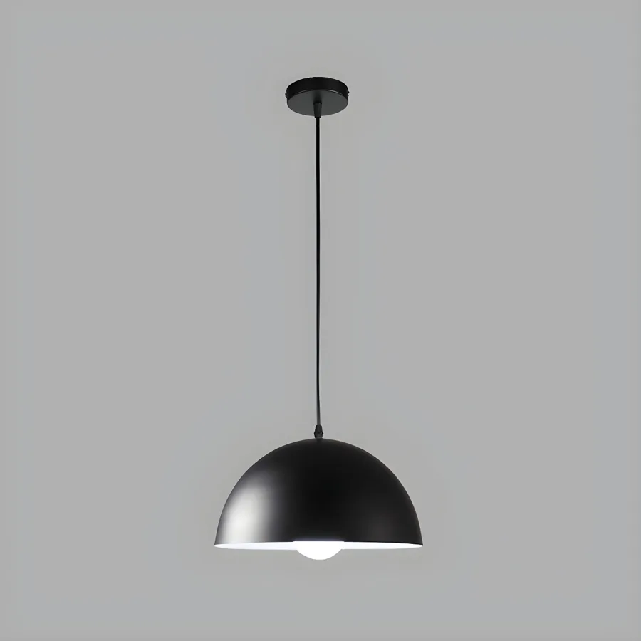 Black 1-Light Metal Dome view 3