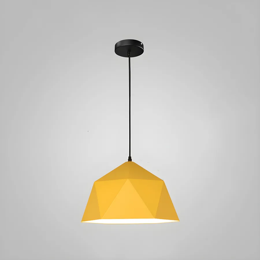 Yellow 1-Light Iron Geometric view 3