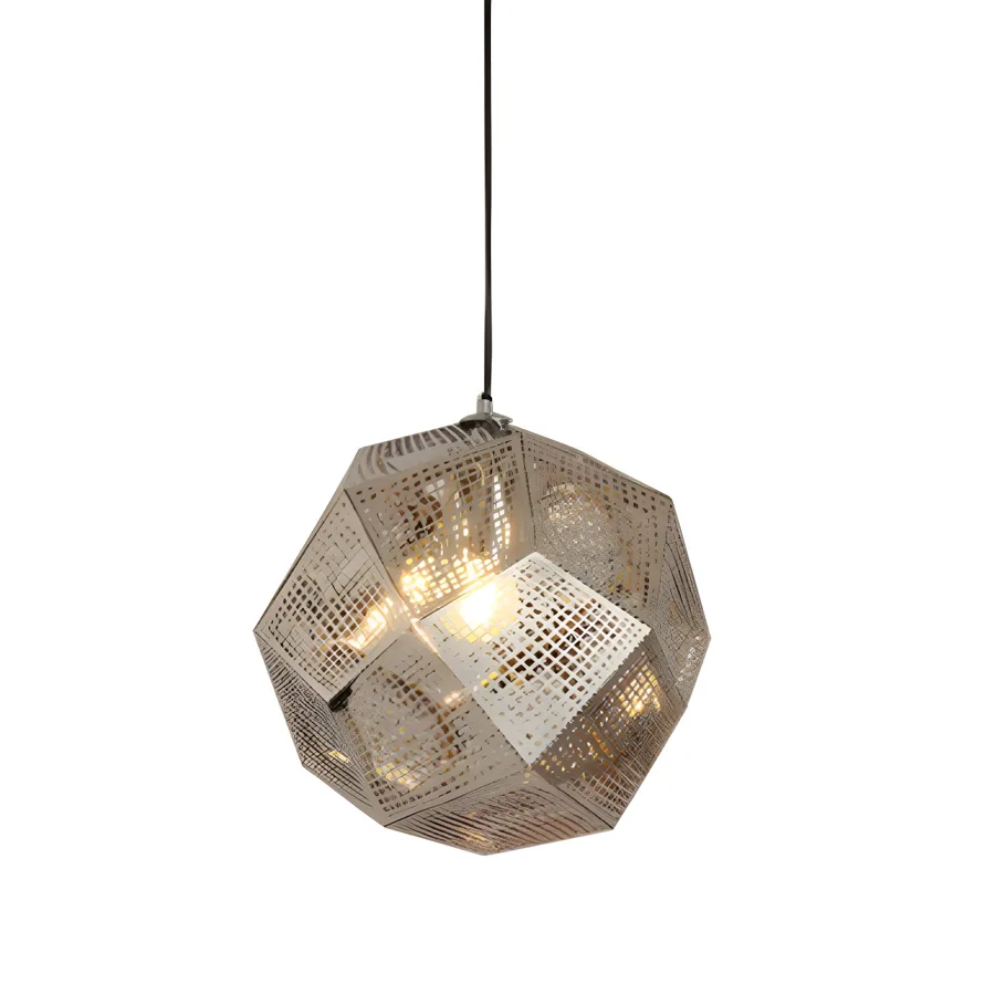 Gold 1-Light Metal Geometric view 2