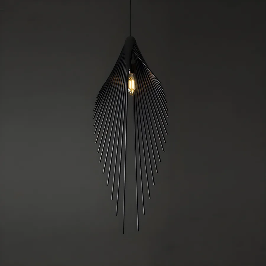 Black 1-Light Iron Geometric view 1