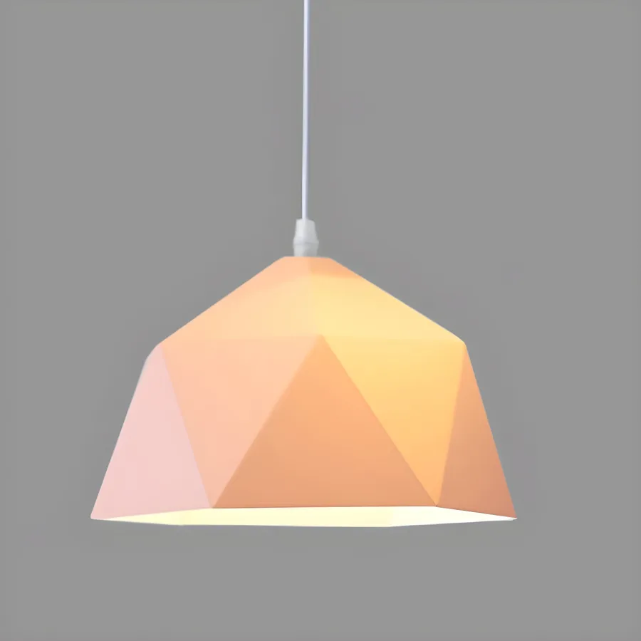 Gold 1-Light Iron Geometric view 3