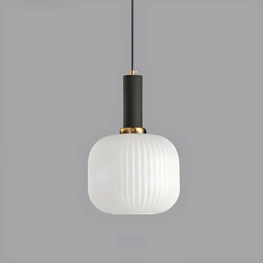 Black 1-Light Glass Lantern view 1