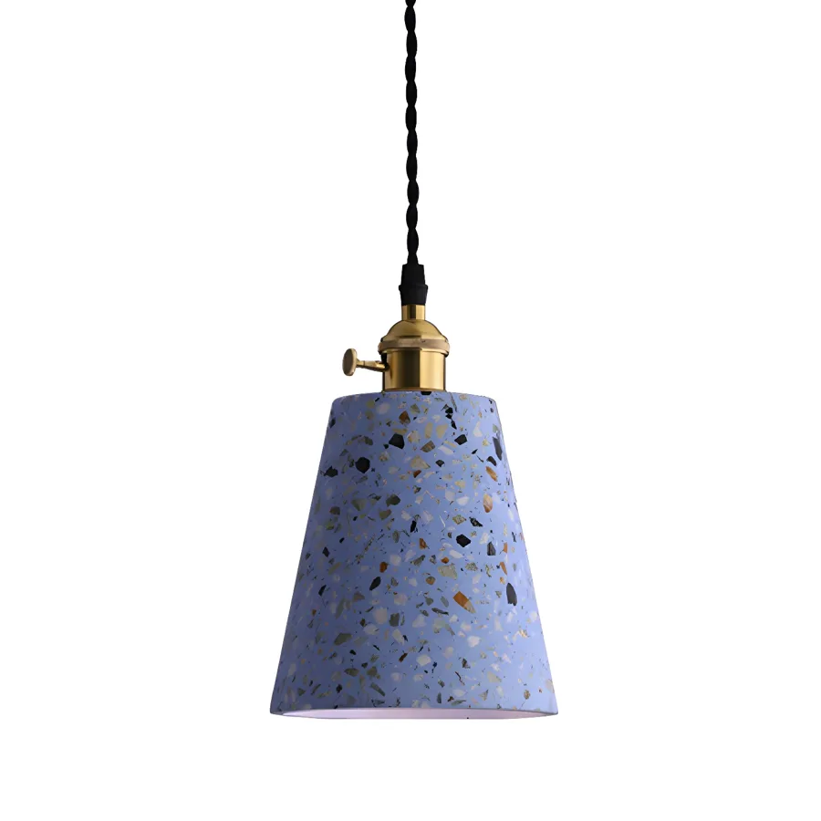 Blue 1-Light Stone Geometric view 3