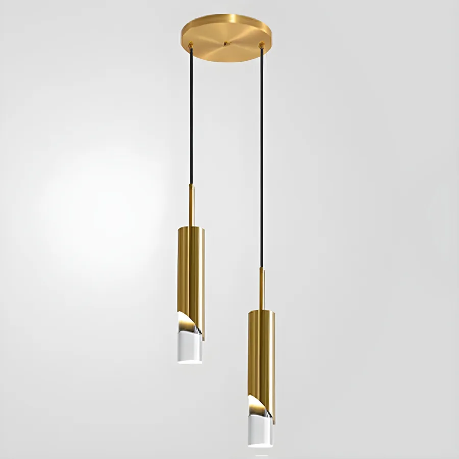 Gold 1-Light Acrylic Cylinder view 1