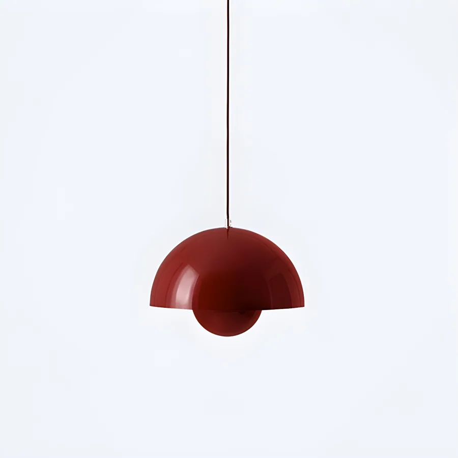 White 1-Light Aluminum Dome view 3