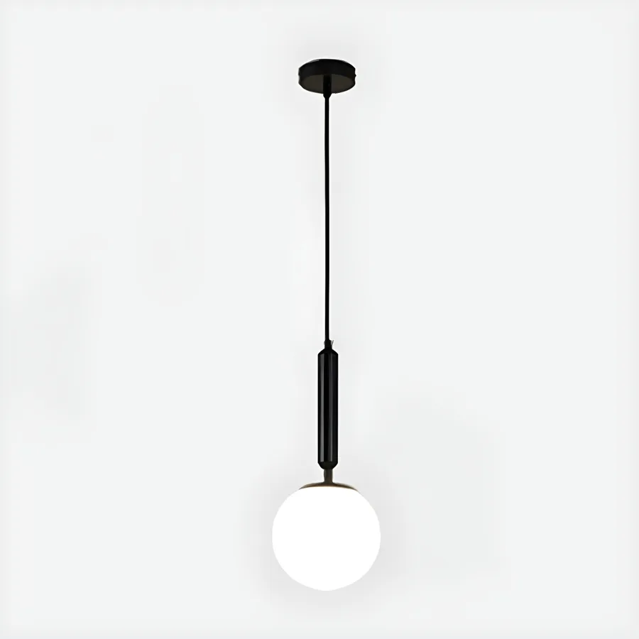 Black 1-Light Glass Globe view 1