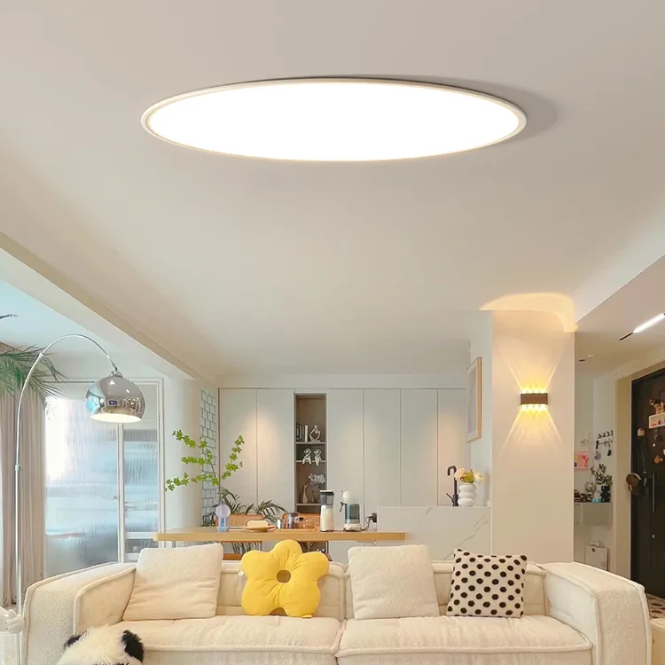 White 1-Light Acrylic Flush Mount view 1
