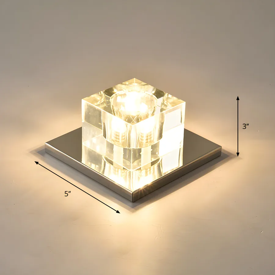 Clear 1-Light Flush Mount view 3