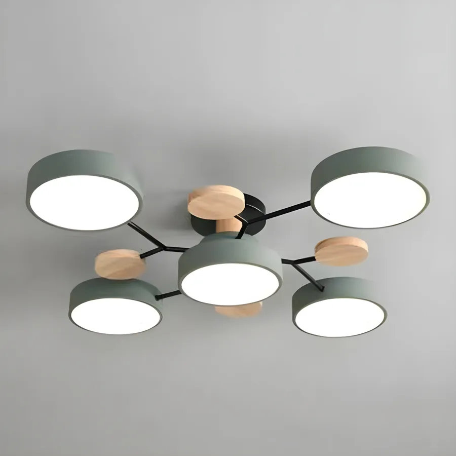 Gray 4-Light Acrylic Semi-Flush Mount view 3