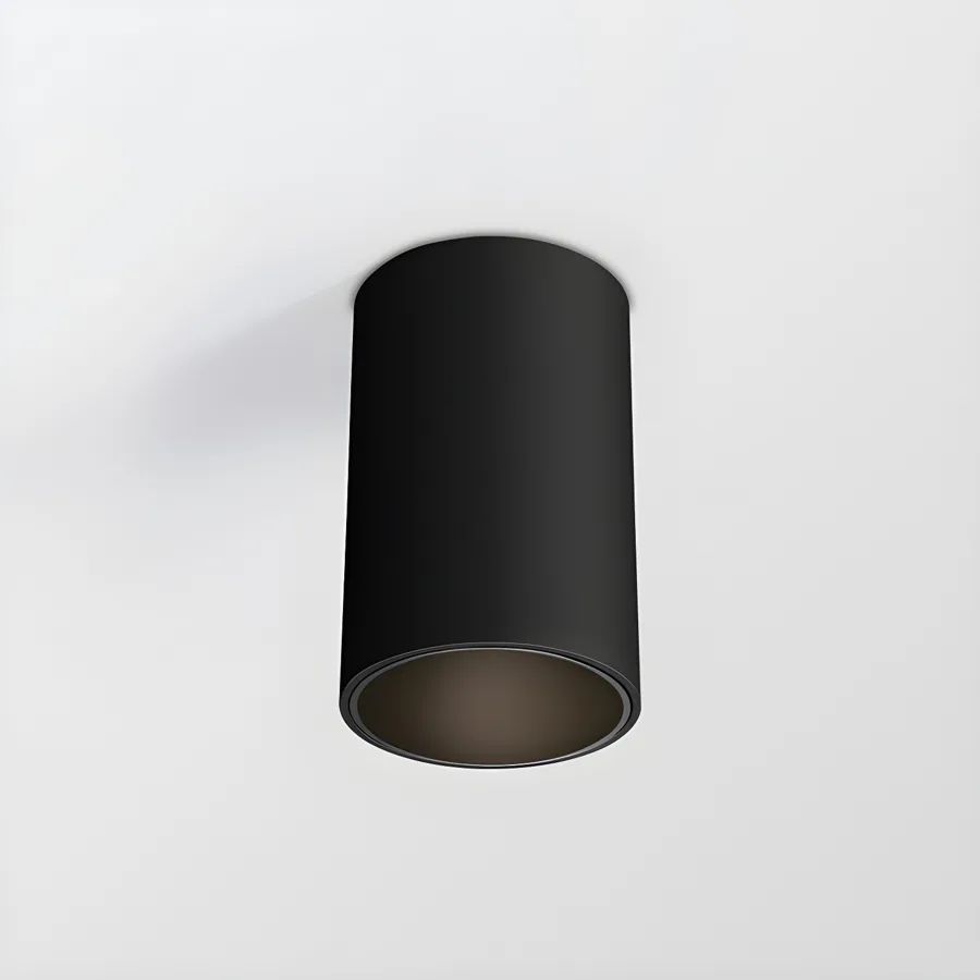 Black 1-Light Aluminum Flush Mount view 1