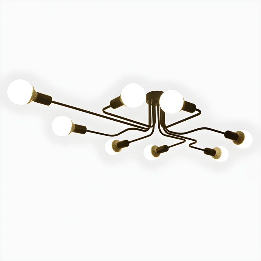 Black 4-Light Semi-Flush Mount view 2