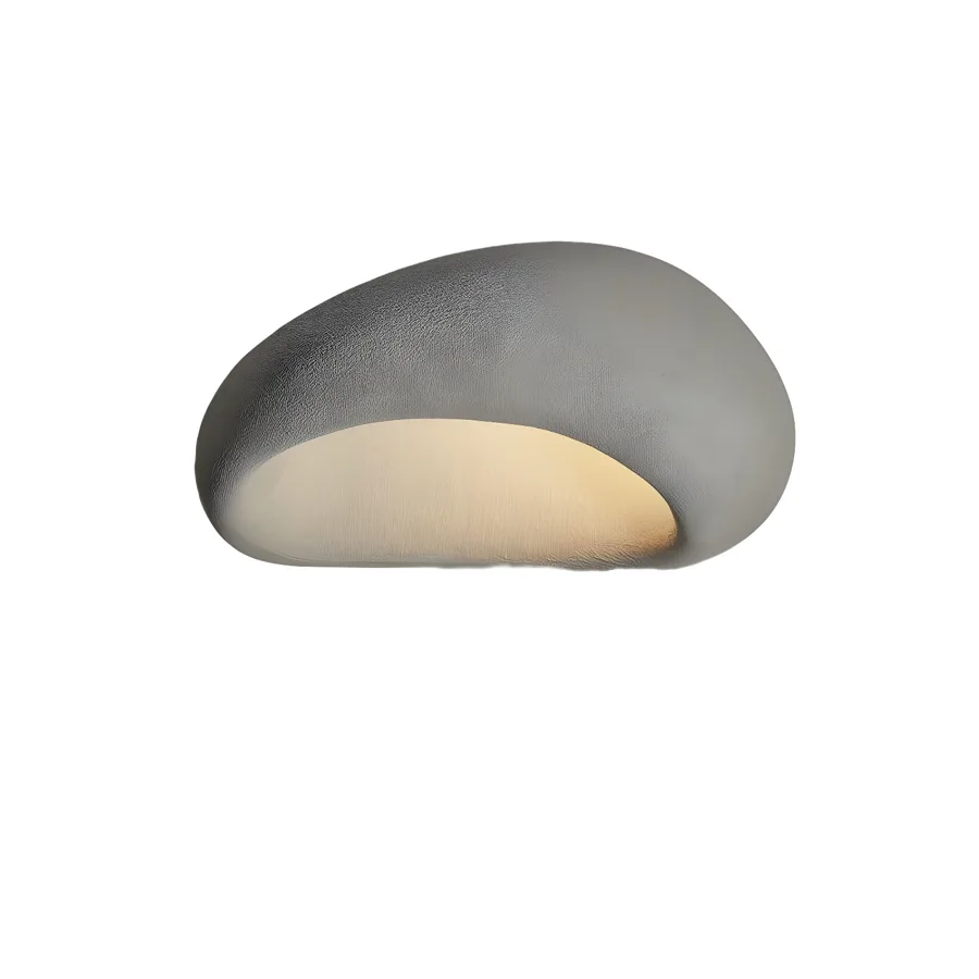 White 1-Light Plastic Flush Mount view 2