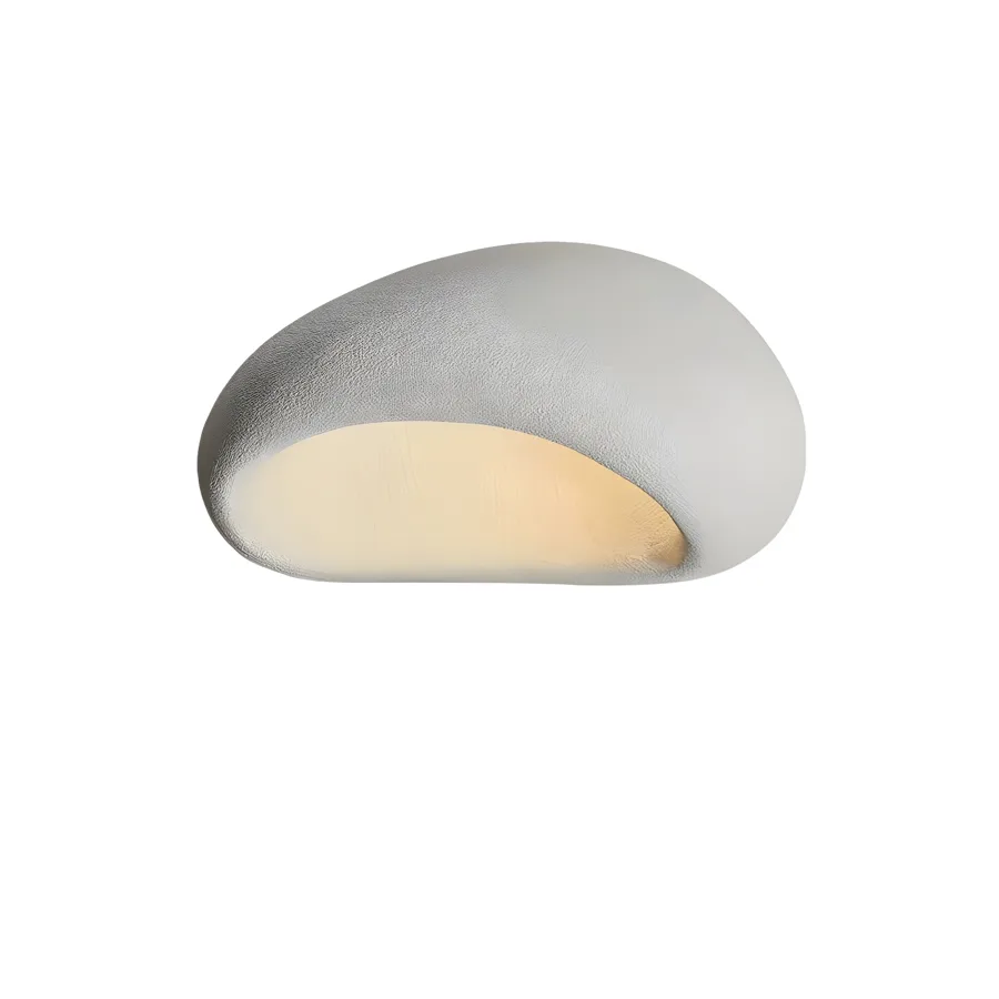 White 1-Light Plastic Flush Mount view 3