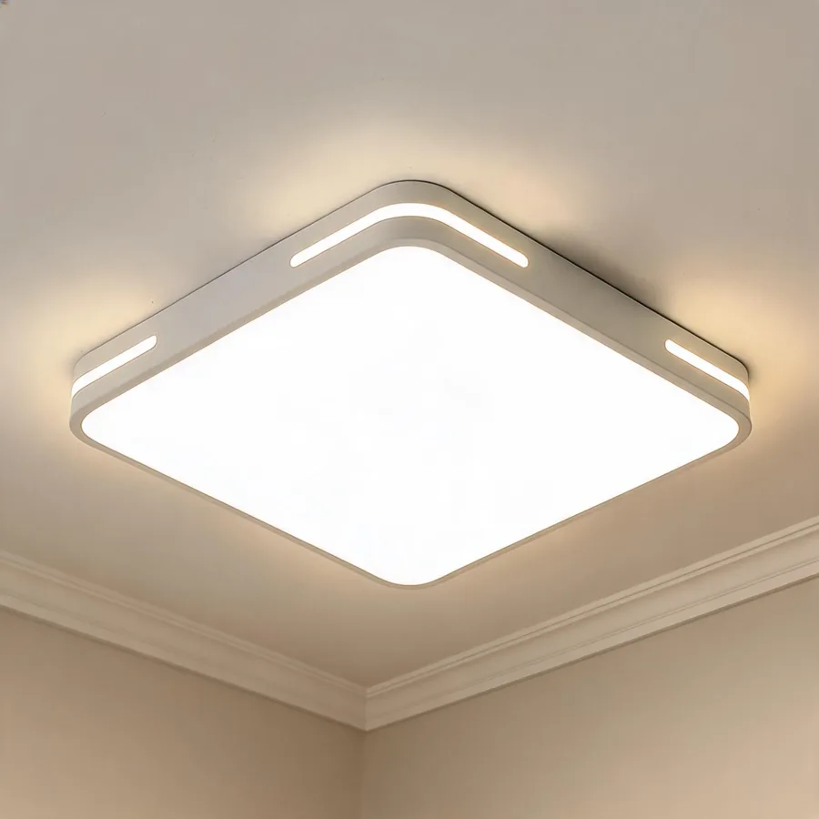 White 1-Light Acrylic Flush Mount view 2