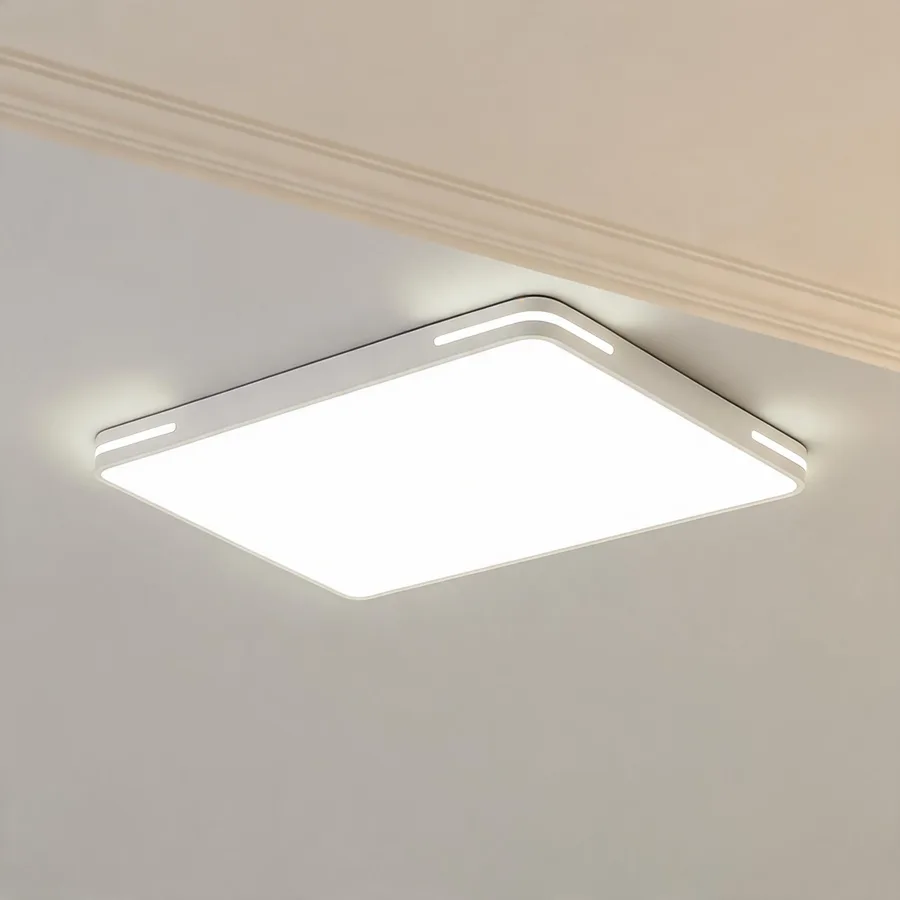 White 1-Light Acrylic Flush Mount view 3