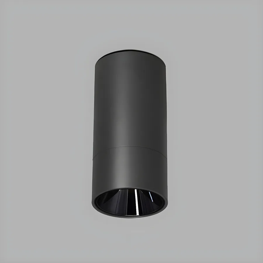 Black 1-Light Aluminum Flush Mount view 1