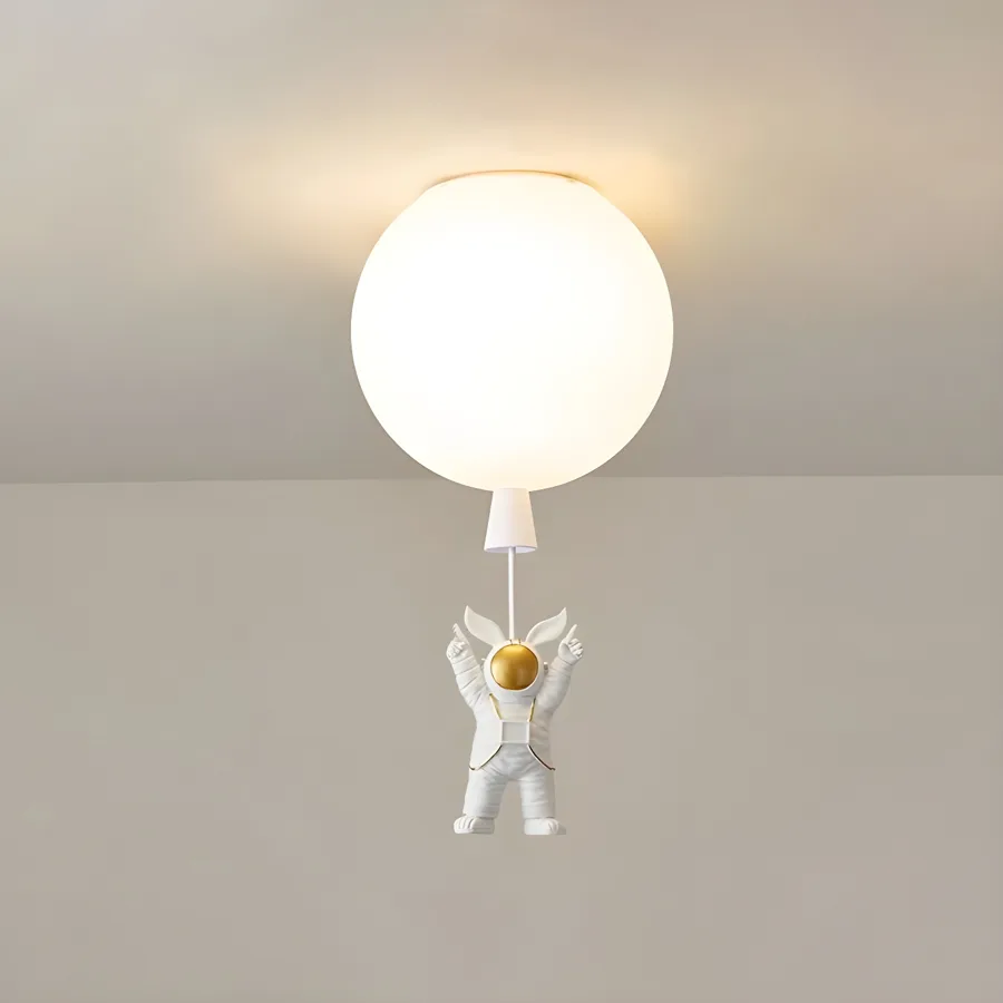 White 1-Light Flush Mount view 1