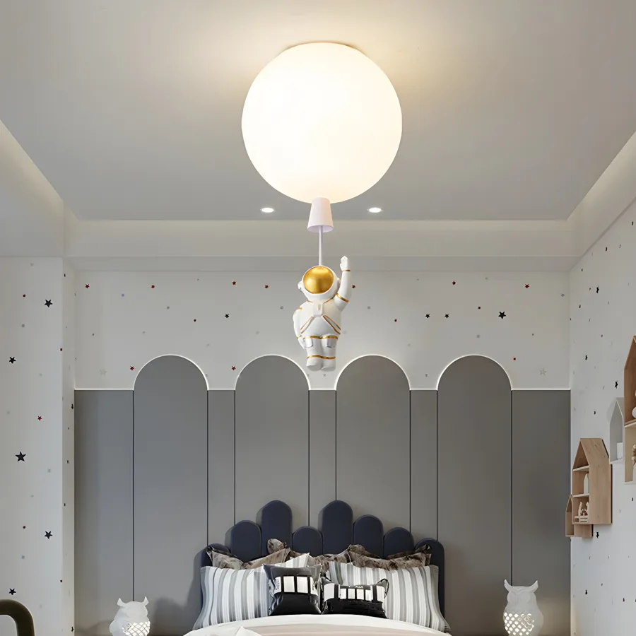 White 1-Light Flush Mount view 2