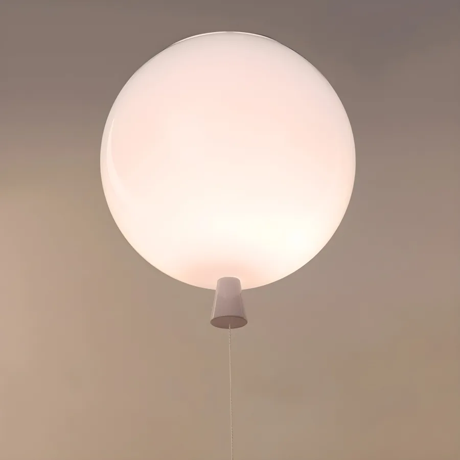 White 1-Light Acrylic Flush Mount view 2