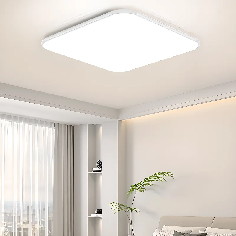 White 1-Light Acrylic Flush Mount view 2