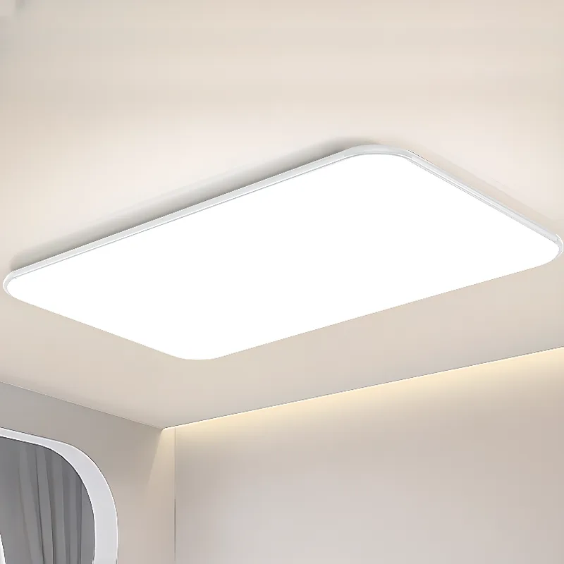 White 1-Light Acrylic Flush Mount view 3