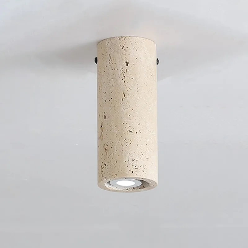 Cream 1-Light Stone Flush Mount view 1