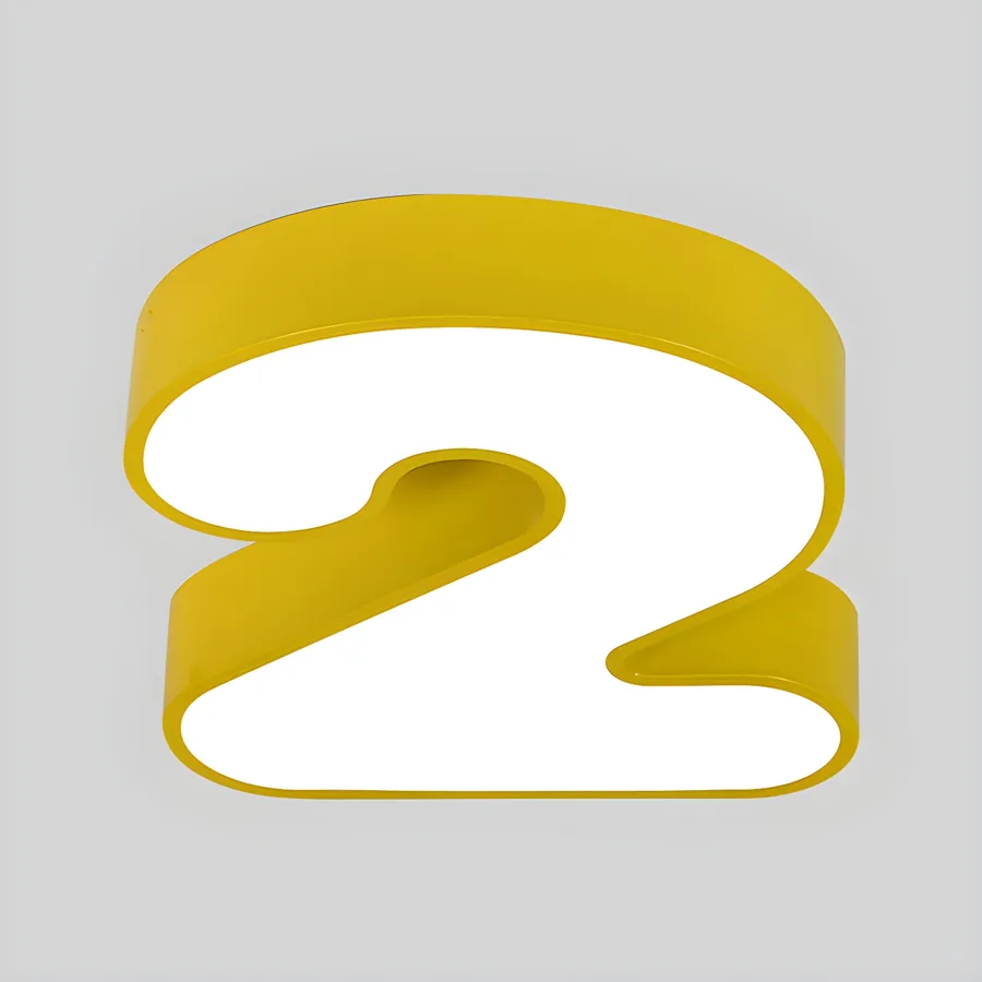 Yellow 1-Light Acrylic Flush Mount view 2