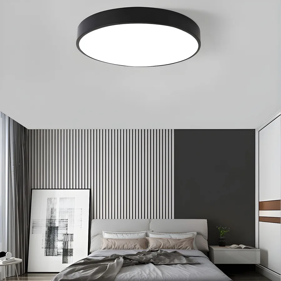Black 1-Light Acrylic Flush Mount view 1