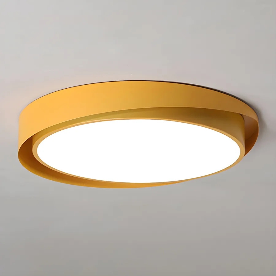 Red 1-Light Acrylic Flush Mount view 3