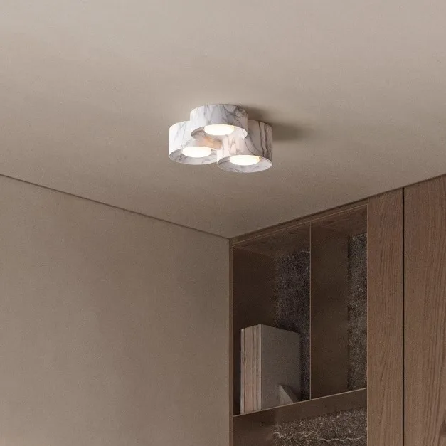 Wood Tone 1-Light Resin Flush Mount view 1