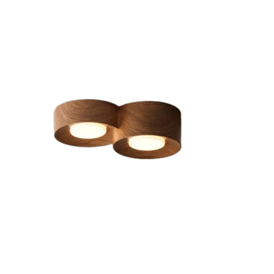 Wood Tone 1-Light Resin Flush Mount view 2