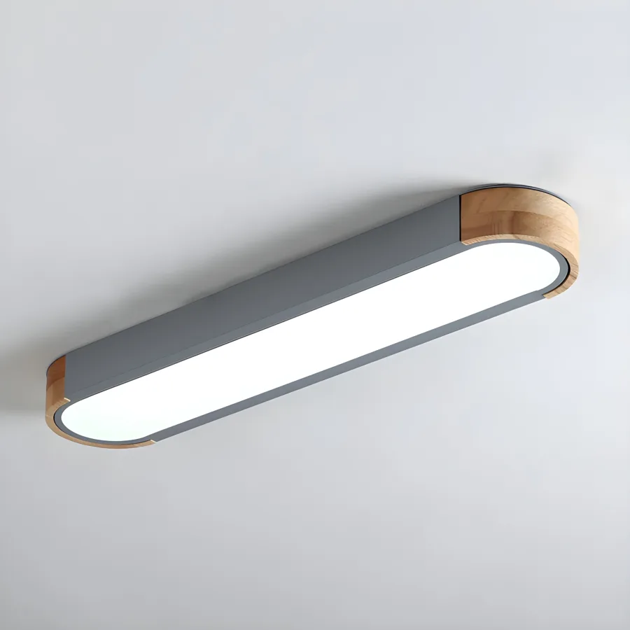 White 1-Light Plastic Flush Mount view 2