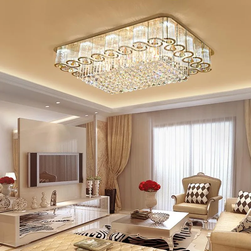 Gold 28-Light Crystal Flush Mount view 2