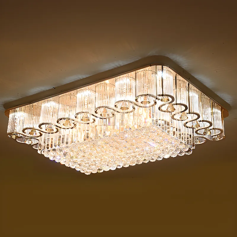 Gold 28-Light Crystal Flush Mount view 3