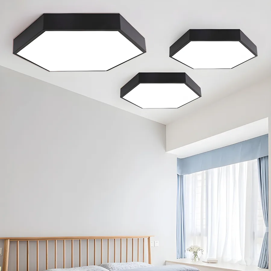 Black 1-Light Acrylic Flush Mount view 1