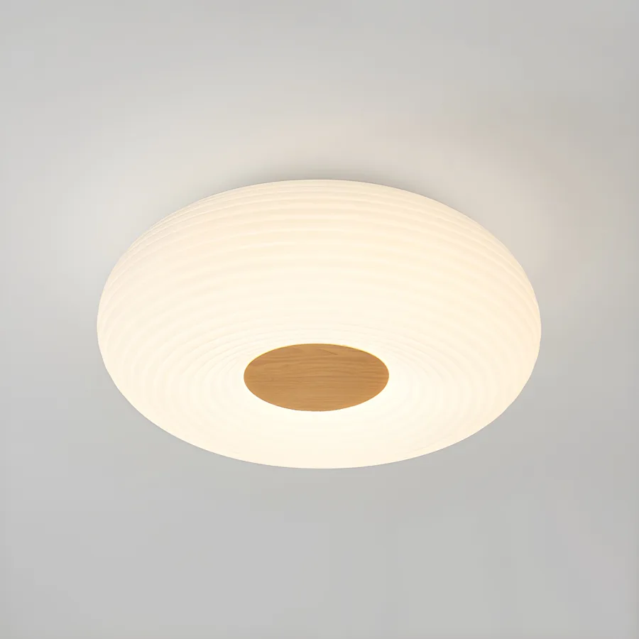 Walnut 1-Light Plastic Flush Mount view 1