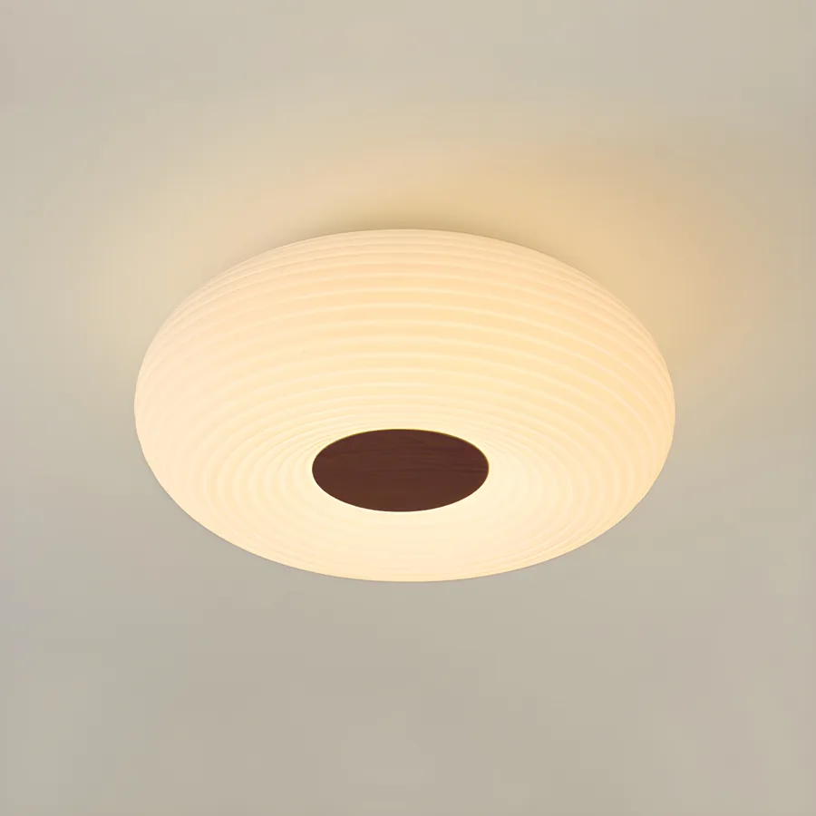 Walnut 1-Light Plastic Flush Mount view 2