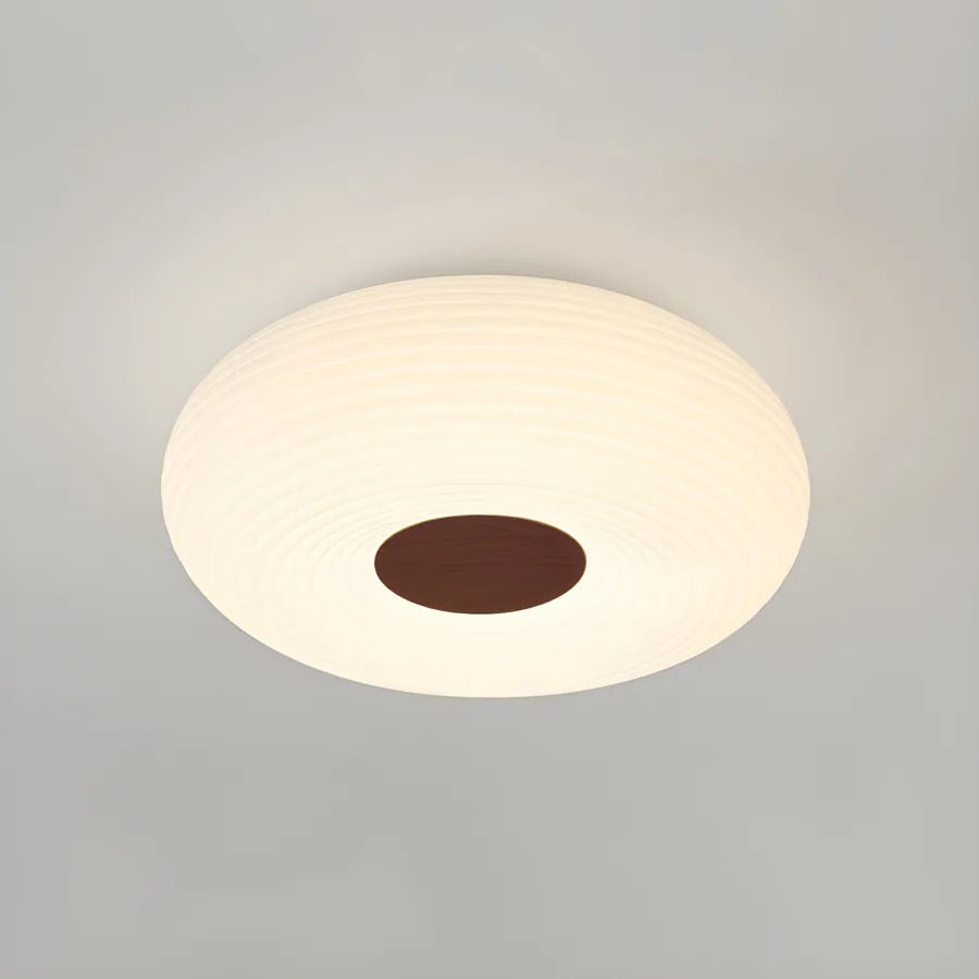 Walnut 1-Light Plastic Flush Mount view 3